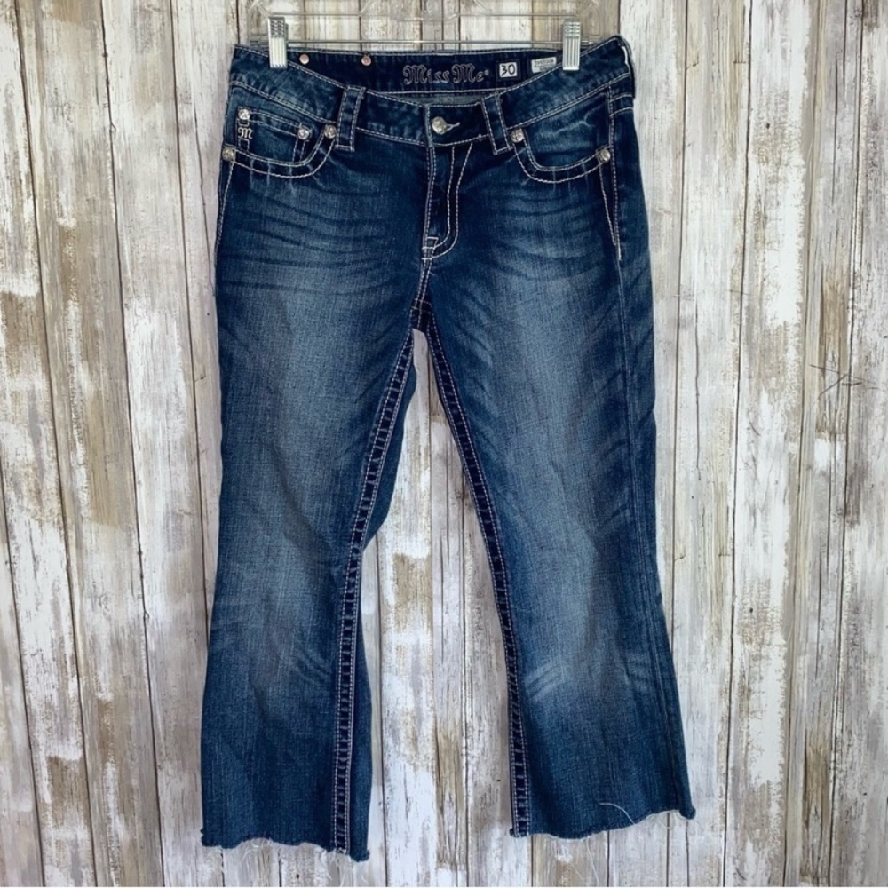 Miss Me Boot Fray Cutoff Jeans - Picture 1 of 6